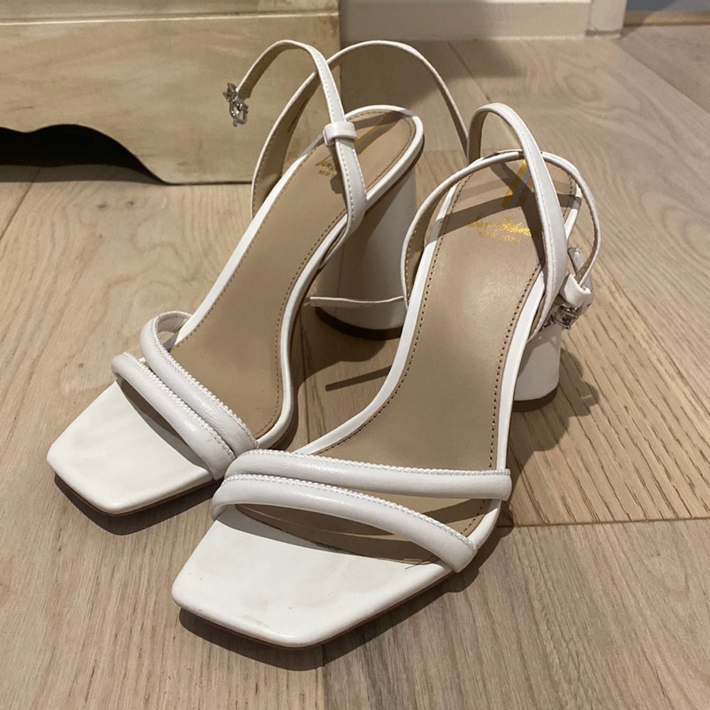 Sam Edelman Kia White Leather Heels
